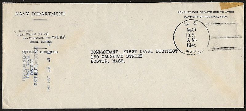 File:JohnGermann Migrant IX66 19450515 1a Postmark.jpg