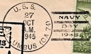 GregCiesielski Columbus CA74 19451027 1 Postmark.jpg