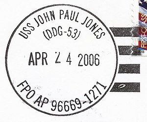 GregCiesielski JohnPaulJones DDG53 20060424 1 Postmark.jpg