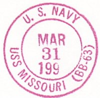 GregCiesielski Missouri BB63 19920331 3 Postmark.jpg