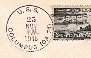 GregCiesielski Columbus CA74 19481125 2 Postmark.jpg