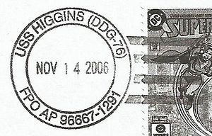 GregCiesielski Higgins DDG76 20061114 1 Postmark.jpg