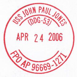 GregCiesielski JohnPaulJones DDG53 20060424 2 Postmark.jpg