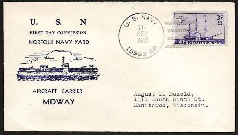File:JohnGermann Midway CV41 19450910 1a Postmark.jpg