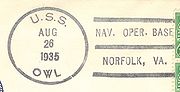 Thumbnail for File:GregCiesielski Owl AM2 19350826 1 Postmark.jpg