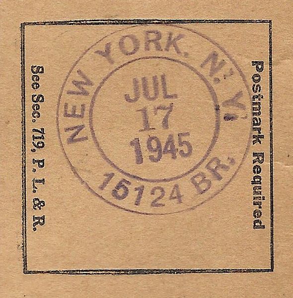 File:JohnGermann Success AM310 19450717 1a Postmark.jpg